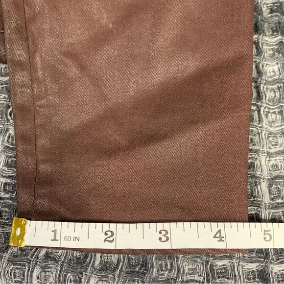 7 FOR ALL MANKIND Coated Brown Ankle Super Skinny High Waist Jeans Waist 25 #773 - Picture 14 of 14